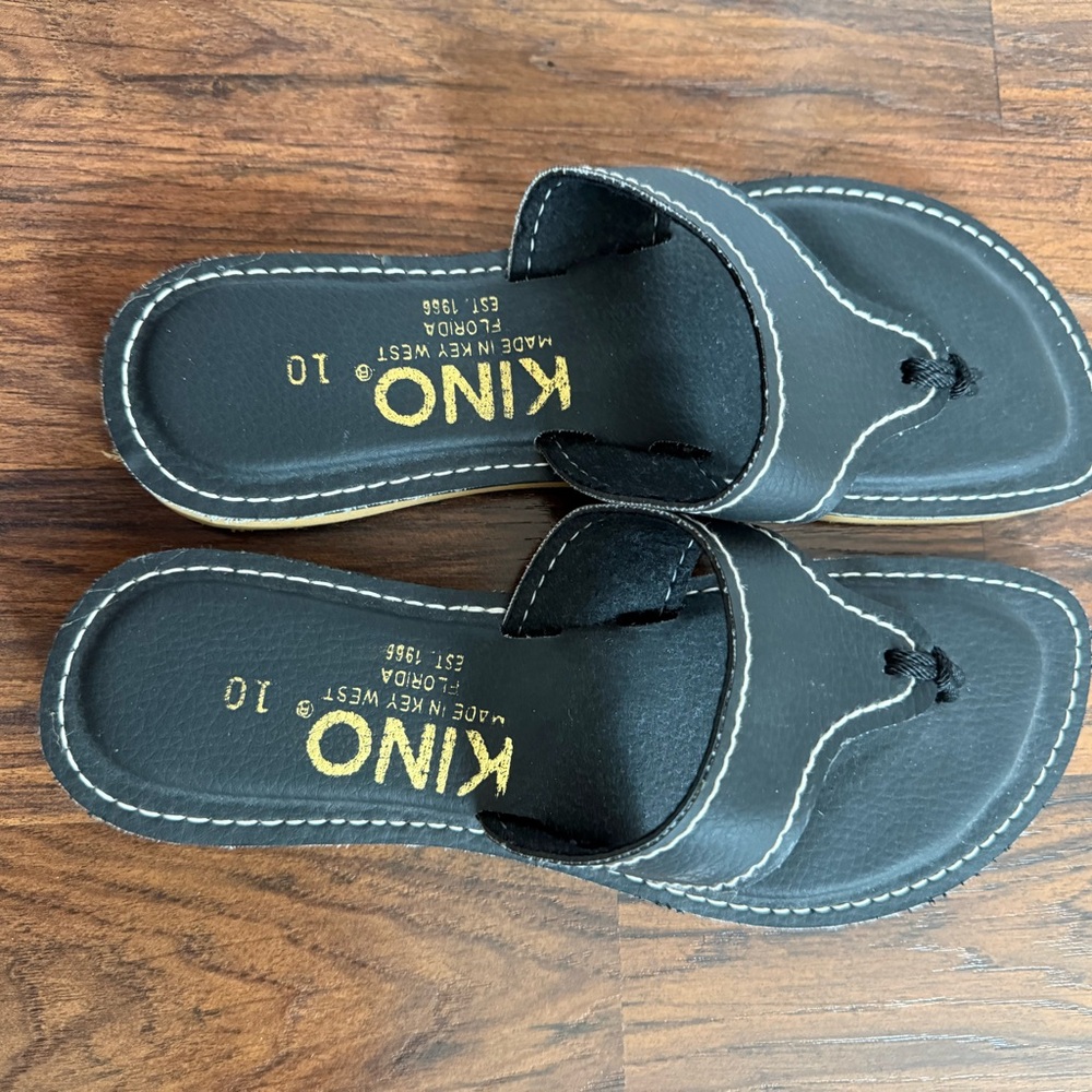 Kino Black Leather Sandals